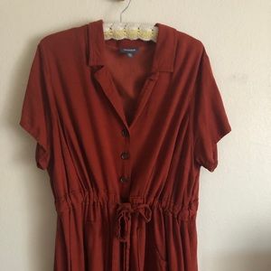 Plus size ModCloth burnt orange dress